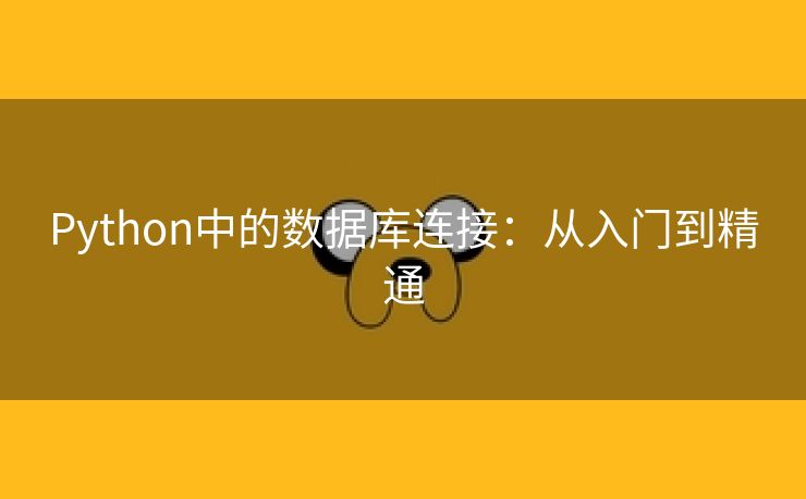 Python中的数据库连接：从入门到精通