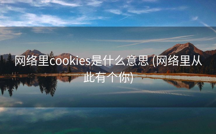 网络里cookies是什么意思 (网络里从此有个你) 网络里cookies是什么意思 (网络里从此有个你)