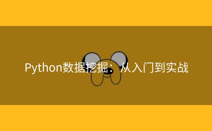 Python数据挖掘：从入门到实战