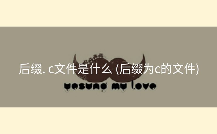 后缀. c文件是什么 (后缀为c的文件)