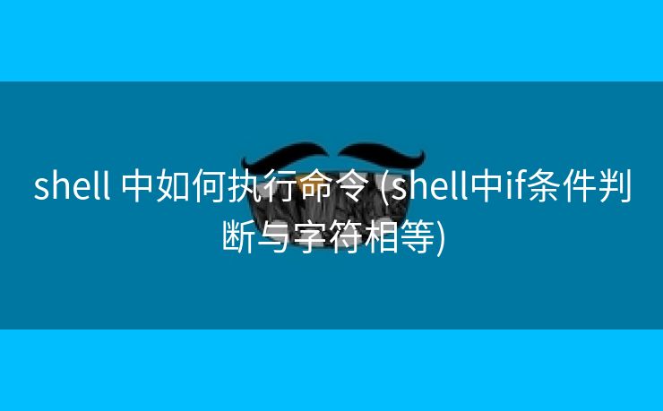 shell 中如何执行命令 (shell中if条件判断与字符相等)