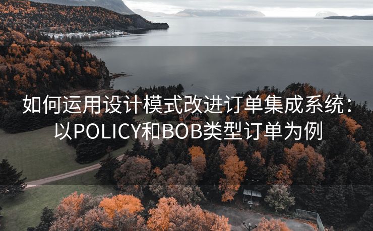 如何运用设计模式改进订单集成系统:以POLICY和BOB类型订单为例 如何运用设计模式改进订单集成系统:以POLICY和BOB类型订单为例