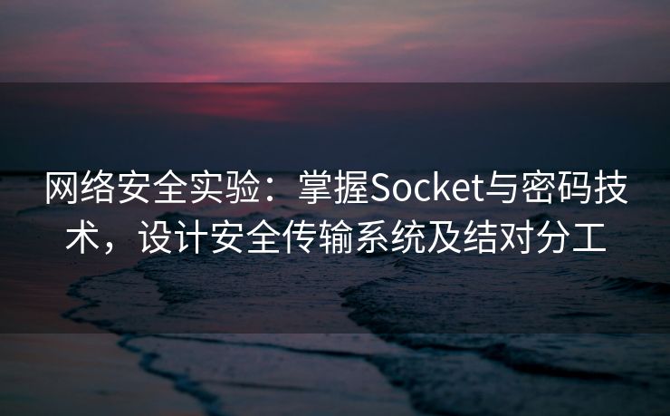 网络安全实验:掌握Socket与密码技术,设计安全传输系统及结对分工 网络安全实验:掌握Socket与密码技术,设计安全传输系统及结对分工