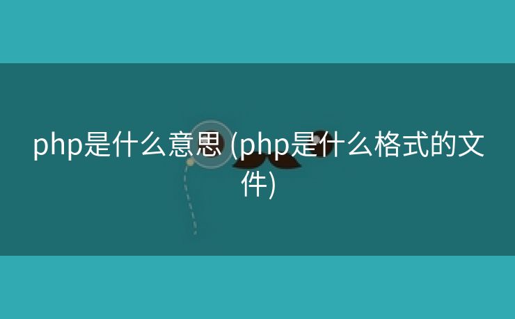 php是什么意思 (php是什么格式的文件)