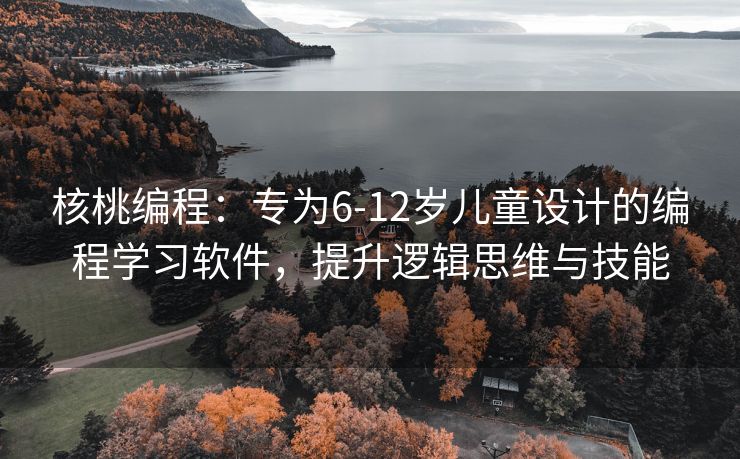 核桃编程：专为6-12岁儿童设计的编程学习软件，提升逻辑思维与技能