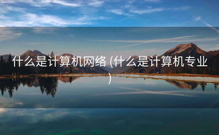 什么是计算机网络 (什么是计算机专业)