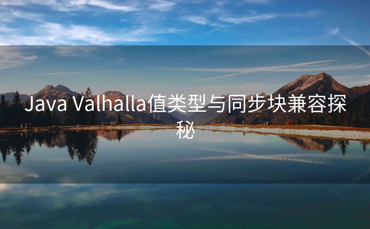 Java Valhalla值类型与同步块兼容探秘 Java Valhalla值类型与同步块兼容探秘