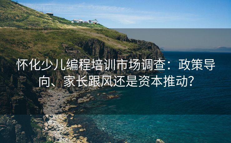 怀化少儿编程培训市场调查:政策导向、家长跟风还是资本推动? 怀化少儿编程培训市场调查:政策导向、家长跟风还是资本推动?