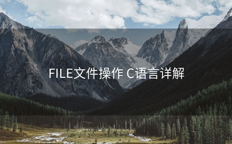 FILE文件操作 C语言详解