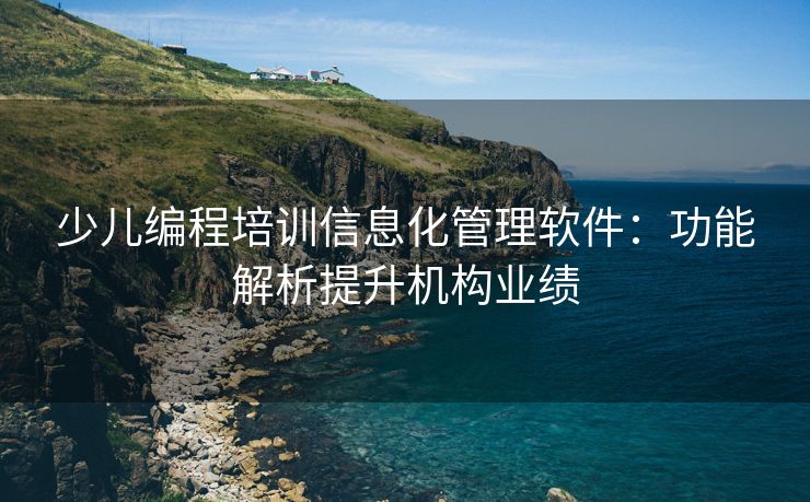 少儿编程培训信息化管理软件：功能解析提升机构业绩