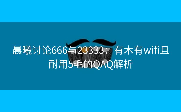 晨曦讨论666与23333：有木有wifi且耐用5毛的QAQ解析