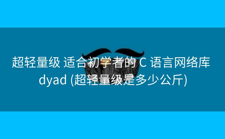 超轻量级 适合初学者的 C 语言网络库 dyad (超轻量级是多少公斤)