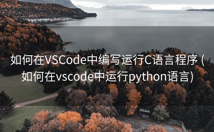 如何在VSCode中编写运行C语言程序 (如何在vscode中运行python语言)