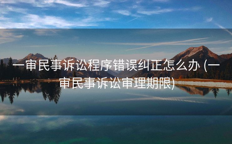 一审民事诉讼程序错误纠正怎么办 (一审民事诉讼审理期限)